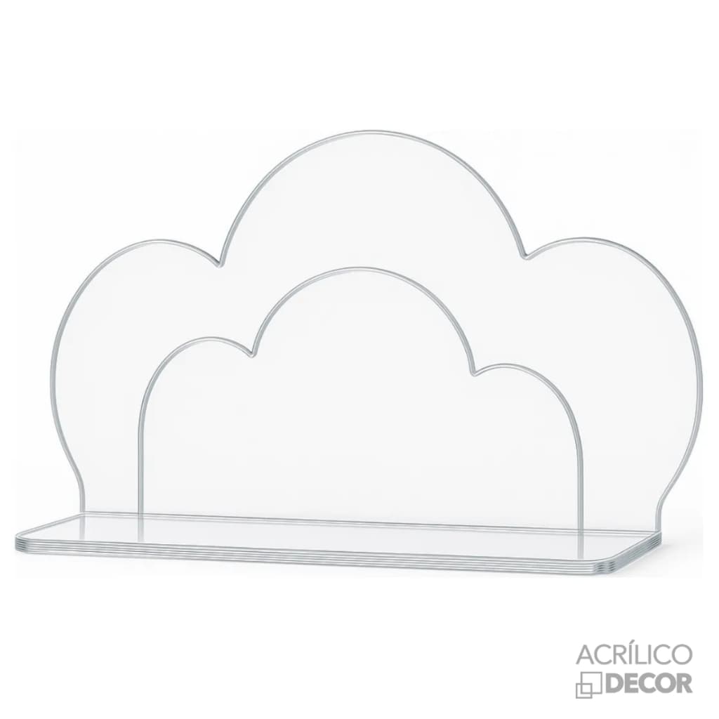 Prateleira de Nuvem KIT 3 UN (Acrílico Cristal 2mm)
